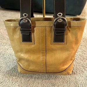 Coach Soho large leather shoulder bag tan/brown